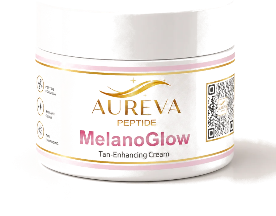 Aureva MelanoGlow radiance body cream jar